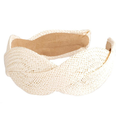 Solid Twisted Straw Headband (7 Colors)