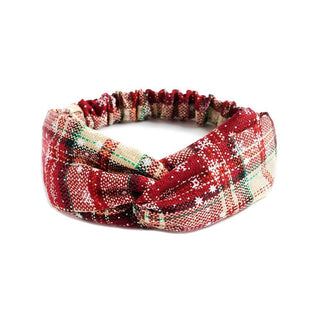 Soft Elastic Plaid Holiday Headband (4 Colors)