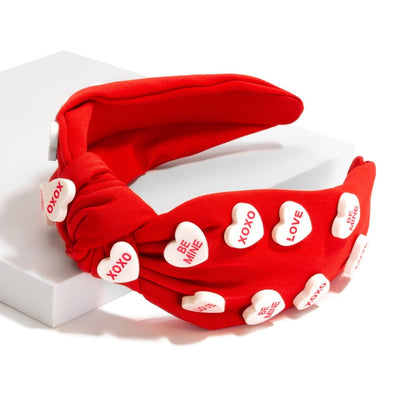 Knotted Headband With Sweet-Heart Candy Details (2 colors)