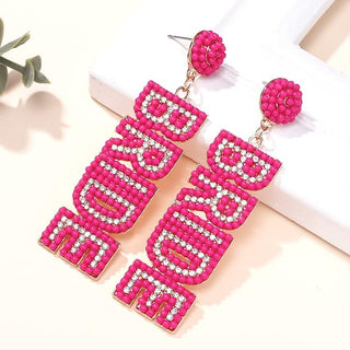 Bride Seed Bead Drop Earrings (4 Colors)