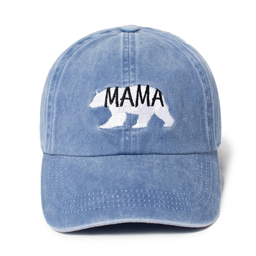Mama Bear Embroidered Baseball Cap