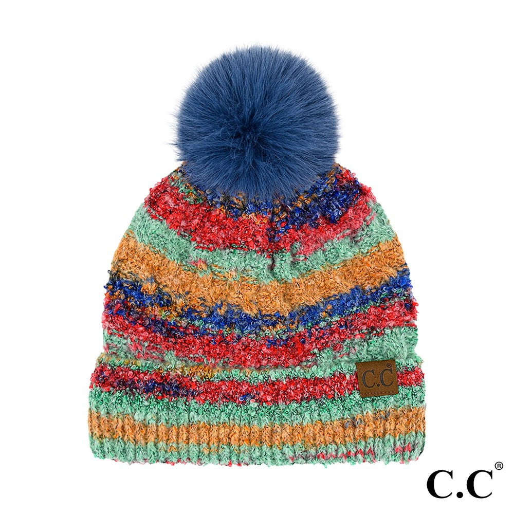 Multi Color Space Dye Pom Beanie (3 Colors)