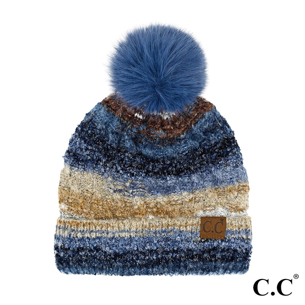 Multi Color Space Dye Pom Beanie (3 Colors)