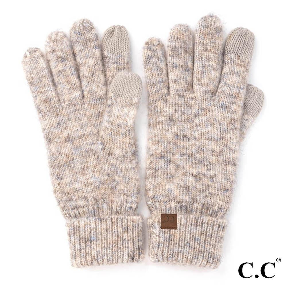 Solid Ribbed Knit Smart Touch Gloves (3 Colors)