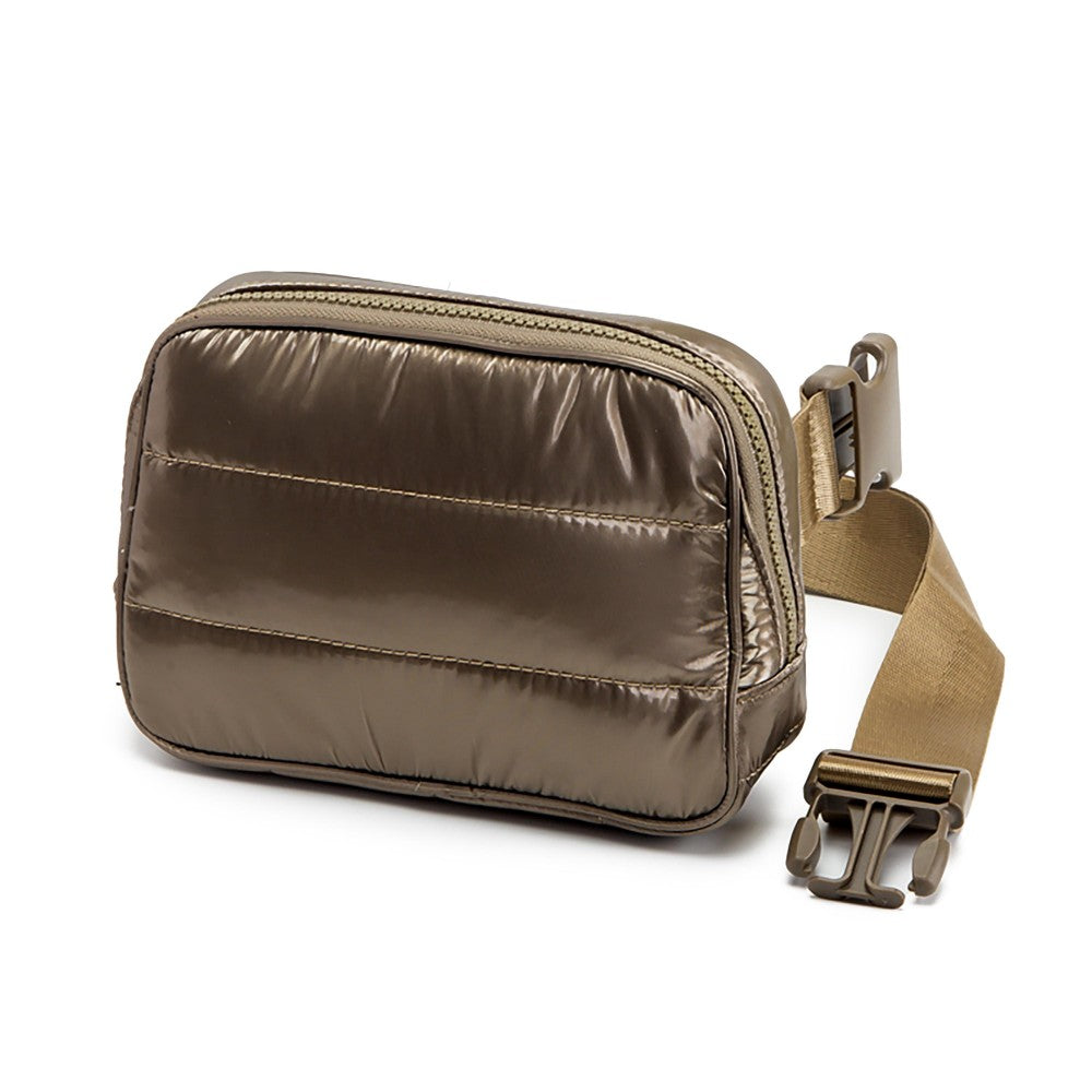 Glossy Puffer Belt Bag (3 Colors)