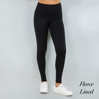 Black Seamless Fleece Lined Leggings