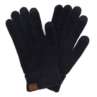 CC Solid Chenille Knit Smart Touch Gloves (5 Colors)