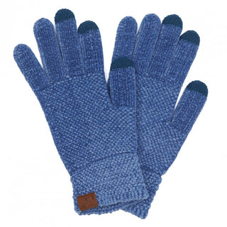 CC Solid Chenille Knit Smart Touch Gloves (5 Colors)
