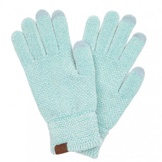 CC Solid Chenille Knit Smart Touch Gloves (5 Colors)
