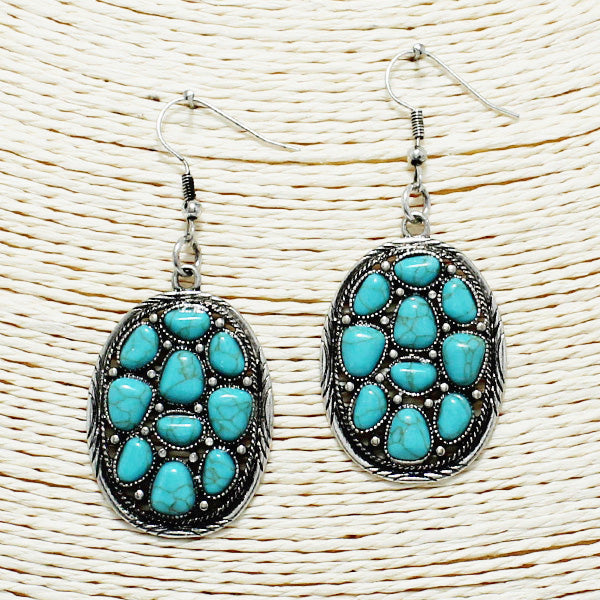 Western Turquoise Stone Earring