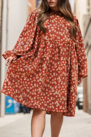 Curvy Floral Round Neck Dress Final Sale