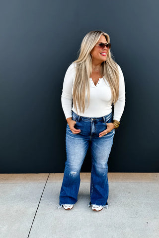 REBEL TUMMY CONTROL FLARE JEANS