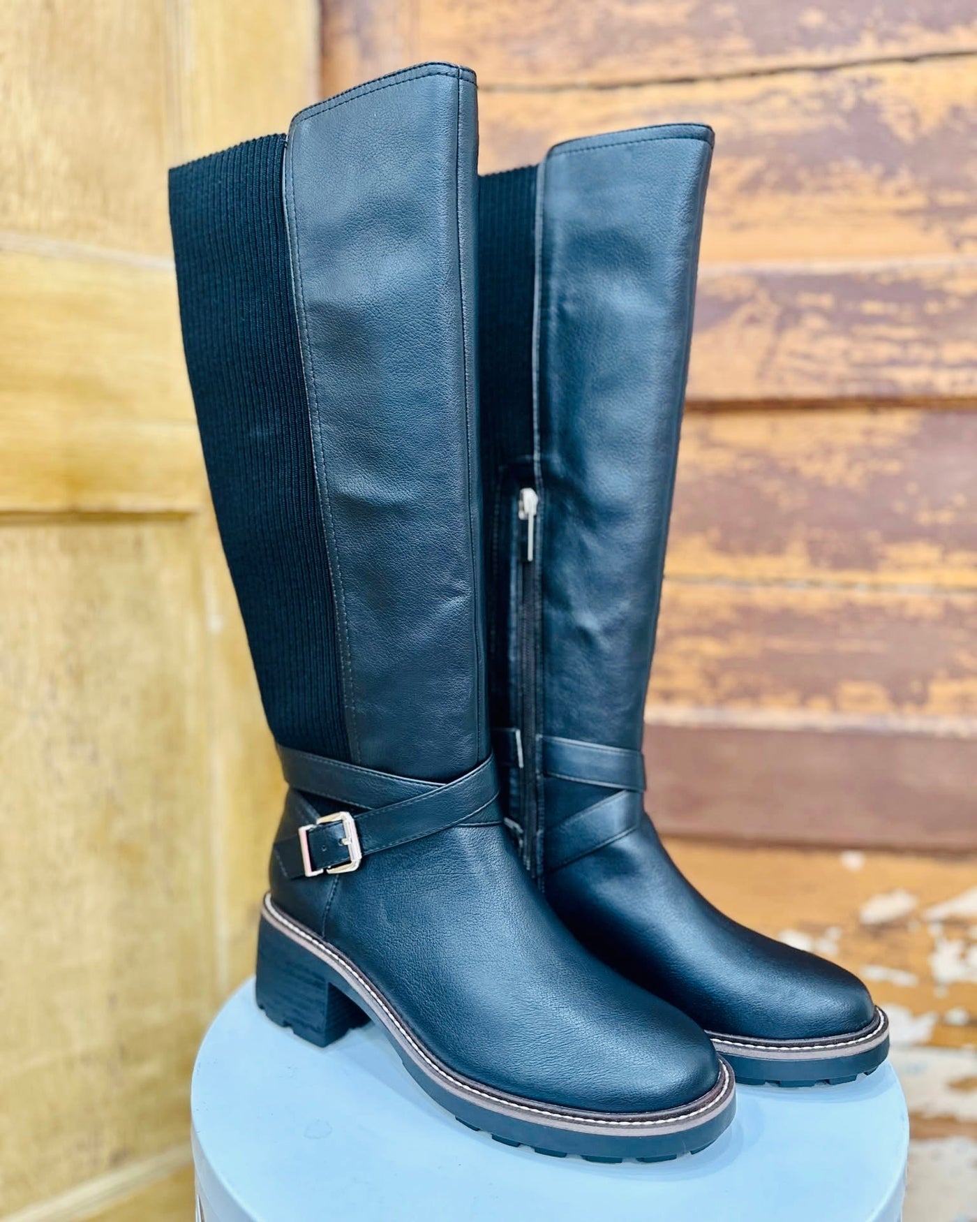 Corkys "High There" in Black Tall Boots Final Sale