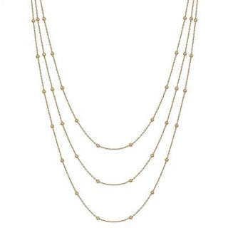 Triple Layered Thin Dot Chain Necklace Set (2 Colors)