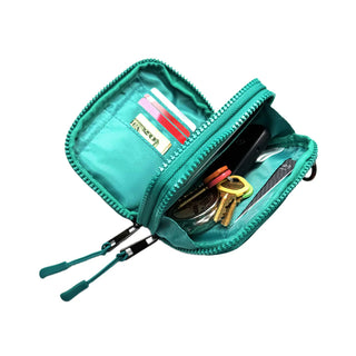 Save The Girls Active Rope Wristlet w/ RFID Double Zipper Pouch