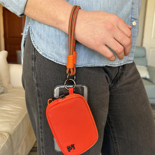 Save The Girls Active Rope Wristlet w/ RFID Double Zipper Pouch