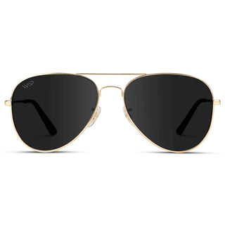 Maxwell in Gold Frame/Black Lens Polarized Sunglasses