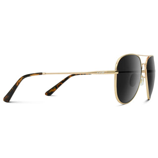 Maxwell in Gold Frame/Black Lens Polarized Sunglasses
