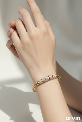 Tarnish Resistant Magnetic Closure Gold Bracelet