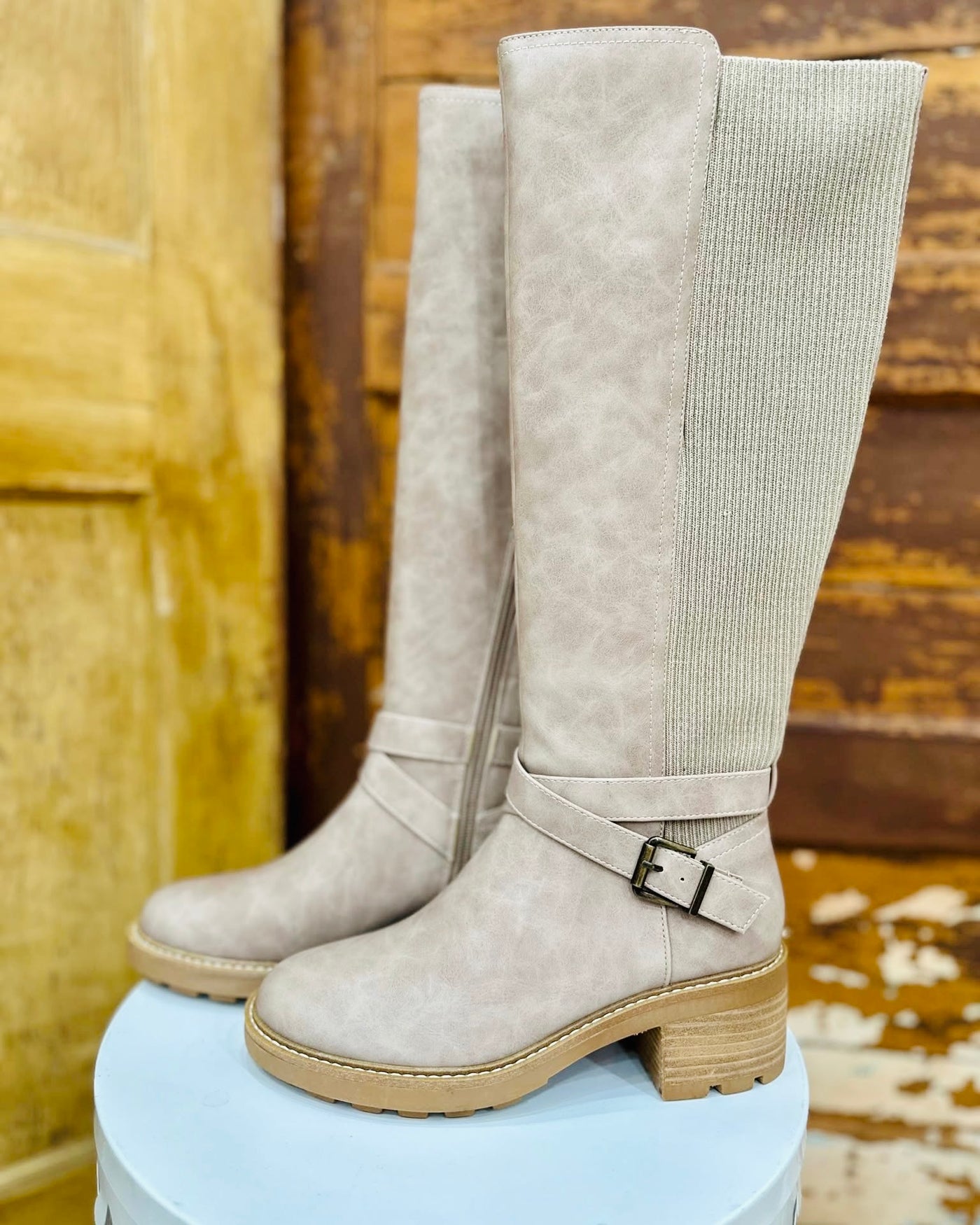 Corkys "High There" in Taupe Tall Boots Final Sale