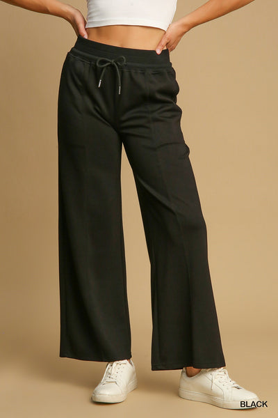 Curvy Black Buttery Soft Knit Pantsuit