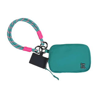 Save The Girls Active Rope Wristlet w/ RFID Double Zipper Pouch