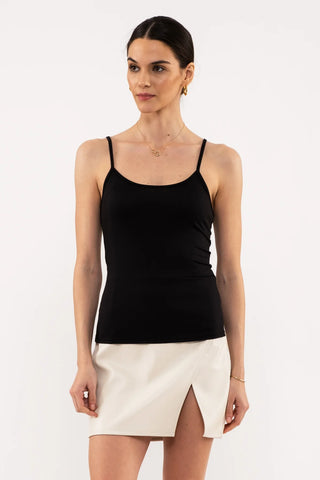 BLACK SOLID CAMI