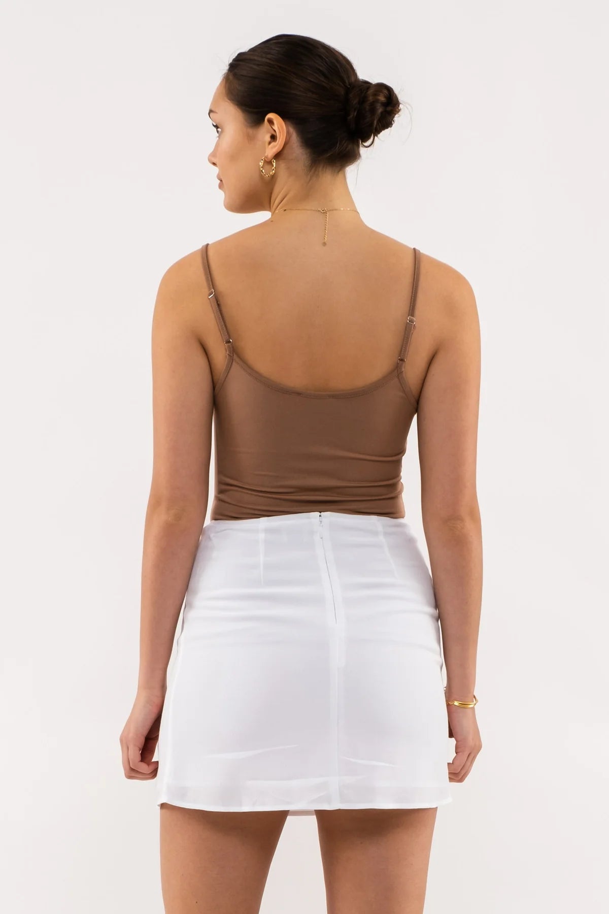 Curvy Mocha Solid Cami Top