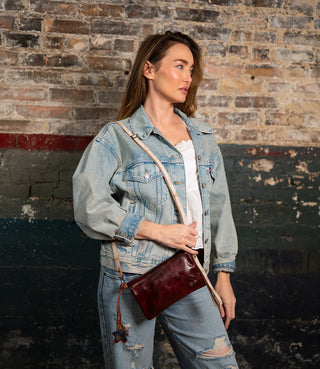 Bed Stu "Cadence" Crossbody/Wristlet in Americana Rustic