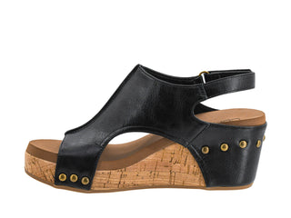 Carley Platform Wedge in Black by Corkys