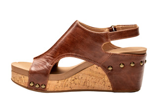 Carley Platform Wedge in Bourbon by Corkys