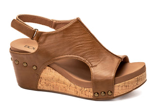 Carley Platform Wedge in Bourbon by Corkys
