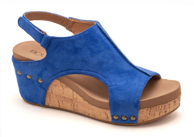 Carley Platform Wedge in Electric Blue by Corky's