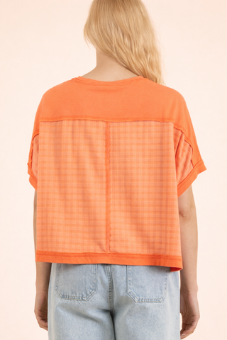 SC Coral Dolman Sleeve Textured Knit Casual Top FINAL SALE