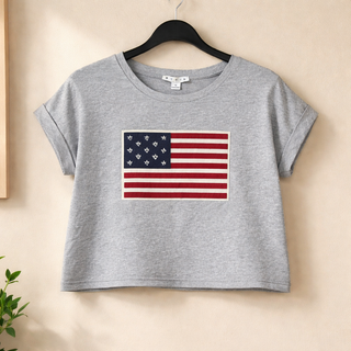 SC Heather Grey Flag Patch Tee