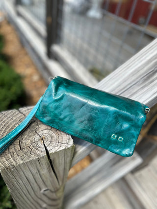 Bed Stu "Cadence" Crossbody/Wristlet in Arctic Teal Driftwood