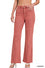 Acid Washed Fray Hem Pants in Cabernet