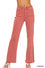 Acid Washed Fray Hem Pants in Cabernet