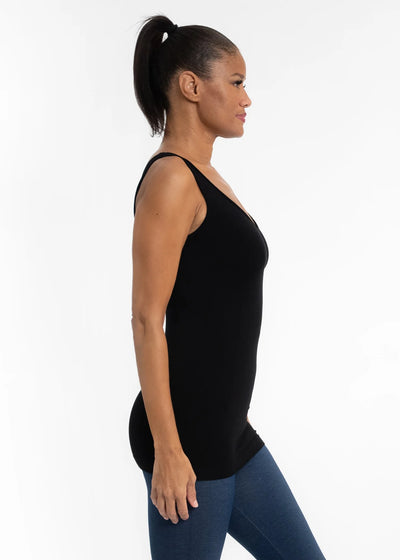 Black Reversible Tank in Long by Elietian