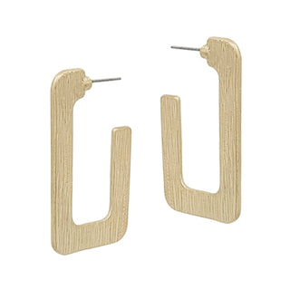 Worn Thin Rectangle Earring