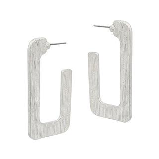 Worn Thin Rectangle Earring