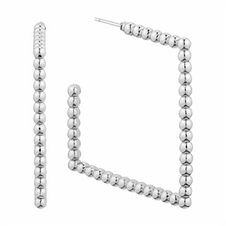 Metal Ball Hoop Earring (2 Colors)