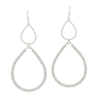 Beaded Double Teardrop Earring (2 Colors)