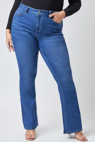 CURVY HYPERDENIM SUPER STRETCHY FLARE JEANS