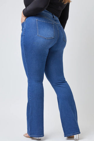 CURVY HYPERDENIM SUPER STRETCHY FLARE JEANS