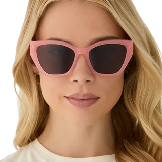 DIFF EYEWEAR EVIE PEACH + BROWN POLARIZED