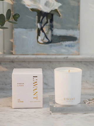 L'Avant 8 oz. Fresh Linen Candle