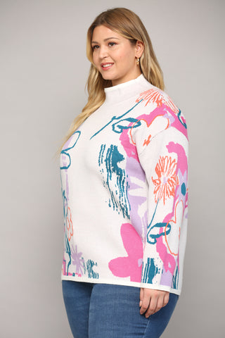 CURVY MOCK NECK LONG SLEEVE SWEATER by FATE Final Sale