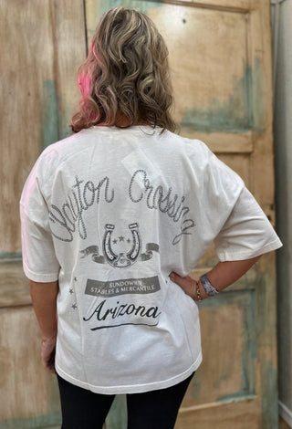 Clayton Crossing Tee in Ivory