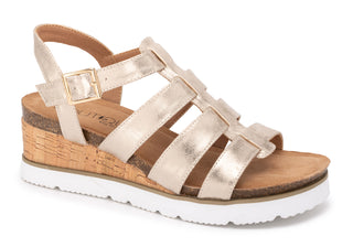 Corkys "Fantasy" Strap Sandal in Gold Metallic Final Sale